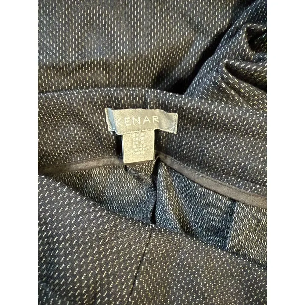 Kenar Women's Size 2 Black & Cream Pattern Skinny Dress Pants
